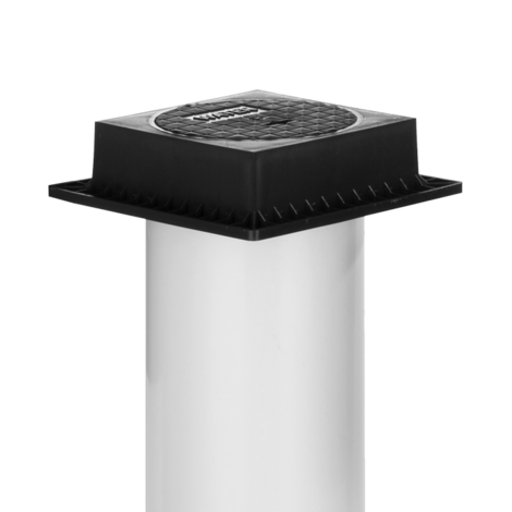 Boundary box for contaminated land with WATER lid with tethered surface box assembly