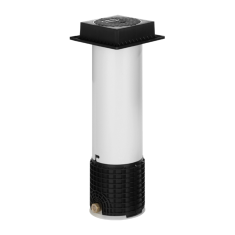 Boundary box for contaminated land with WATER lid with tethered surface box assembly