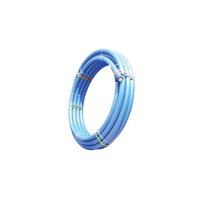 GPS Blue 90mm PE100 SDR11 50 Metre Clean Capped Coil with Towing Head (3cTH)