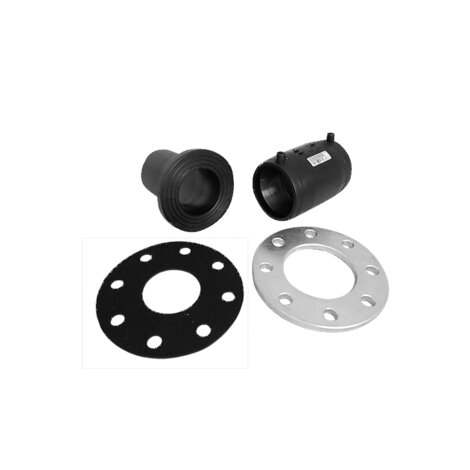 Frialen 250mm x DN250 Black PE100 SDR17 Electrofusion Stub Flange Assembly Kit For Gas