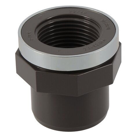 HTA 25mm x 3/4 Threaded Adaptor Brass HTA 25mm x 3/4 Threaded Adaptor Brass