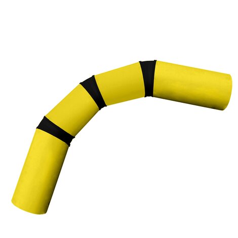 GPS Yellow 800mm PE100 SDR21 90 Degree Mitred Bend