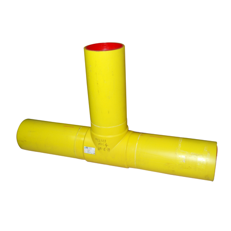 GPS Yellow 500mm PE100 SDR21 Pupped Equal Tee GPS Yellow 500mm PE100 SDR21 Pupped Equal Tee