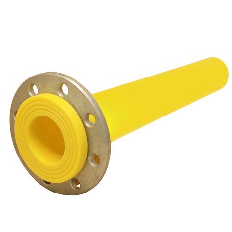 GPS Yellow 180mm x DN150 PE80 SDR17.6 Pupped Stub Flange Assembly GPS Yellow 180mm x DN150 PE80 SDR17.6 Pupped Stub Flange Assembly