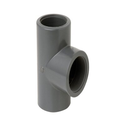 PVC 63 x 63 x 1/2 90 Tee Plain Threaded