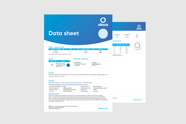 GPS PE Yellow pipe (PE100) data sheet