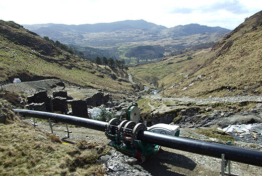 Generating hydro power in the Snowdonia National Park with GPS PE Black